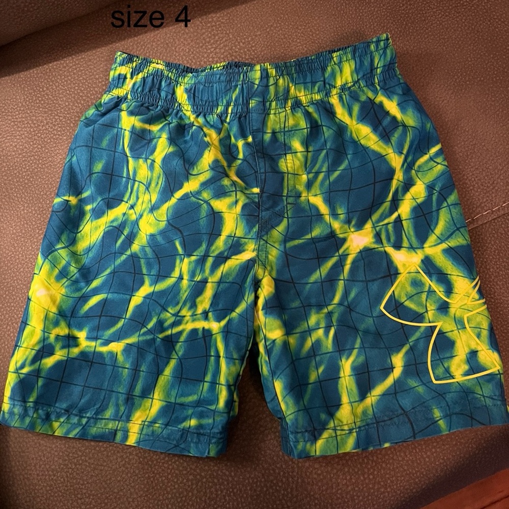 UA Vibrant Blue and Yellow Swim Shorts